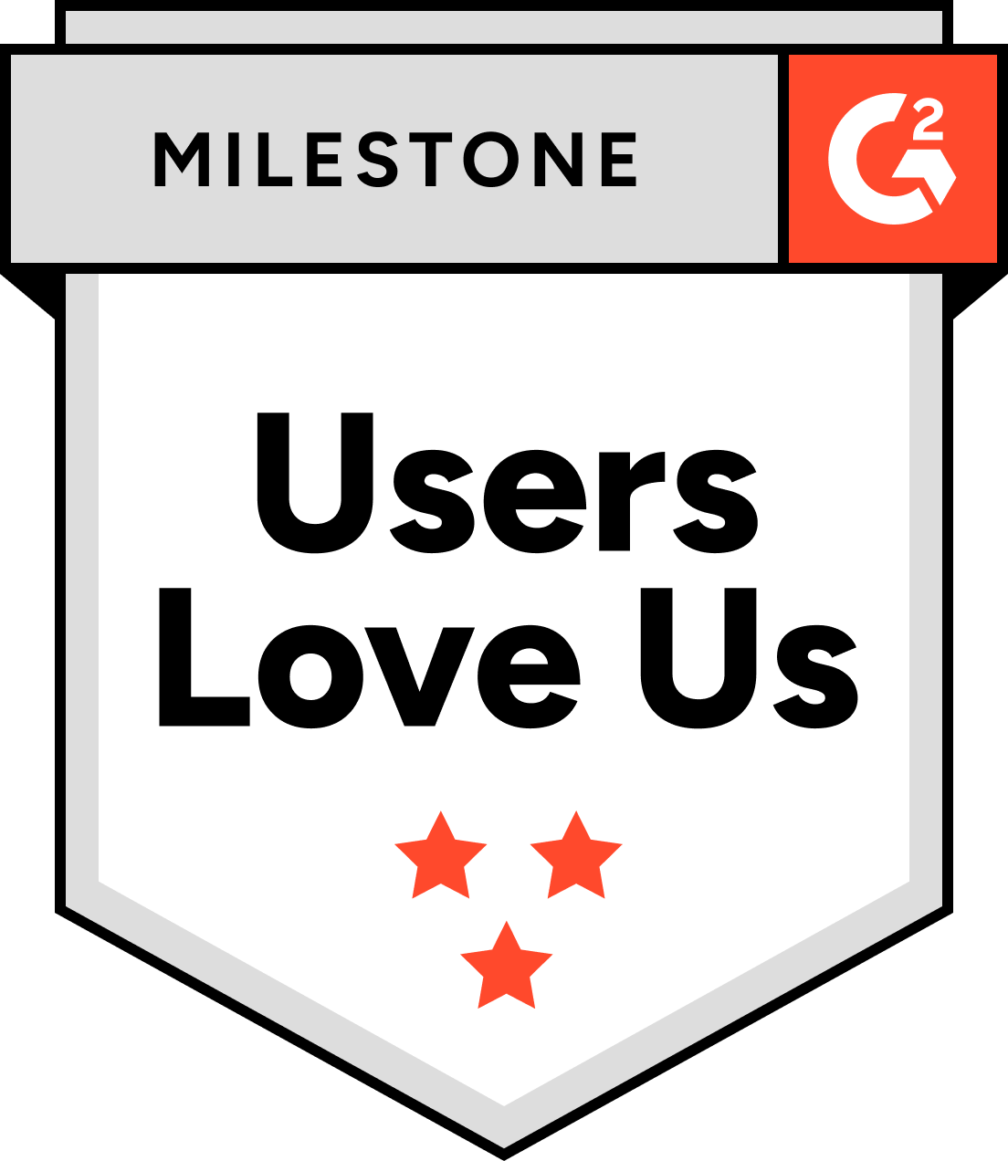G2 Milestone Users Love Us